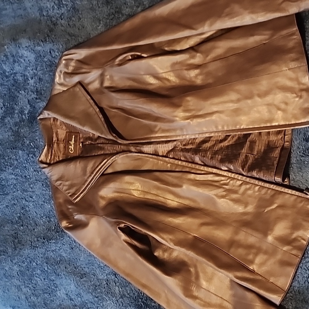 Cole Haan Leather Jacket Sz 8